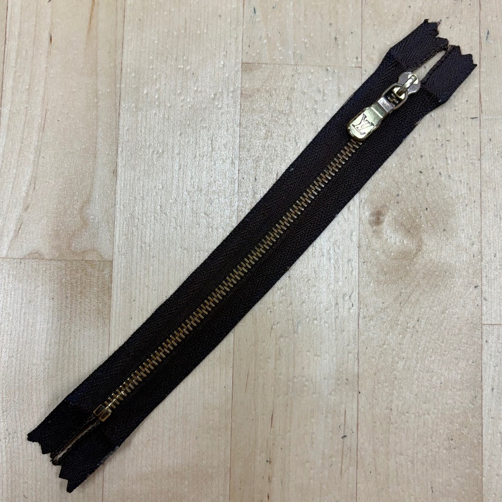 Louis Vuitton Brown Brass Zipper 6.5” Replacement